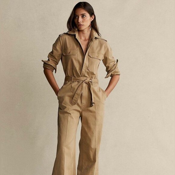 Polo Ralph Lauren- Women’s Cotton Twill Jumpsuit- Size 16 - Picture 2 of 8